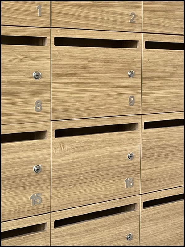 Högkapacitets postlådor i trä