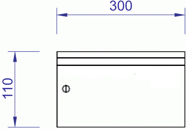 Lågprofil postlåda i trä