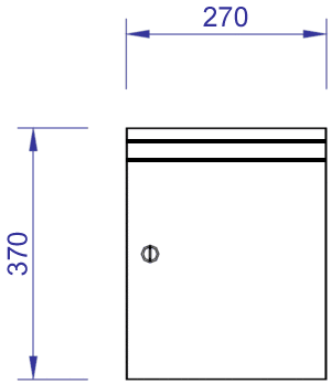 Vertikal postlåda i trä